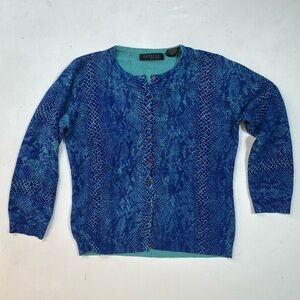 Y2K vintage Express Blue Cable Knit Cardigan